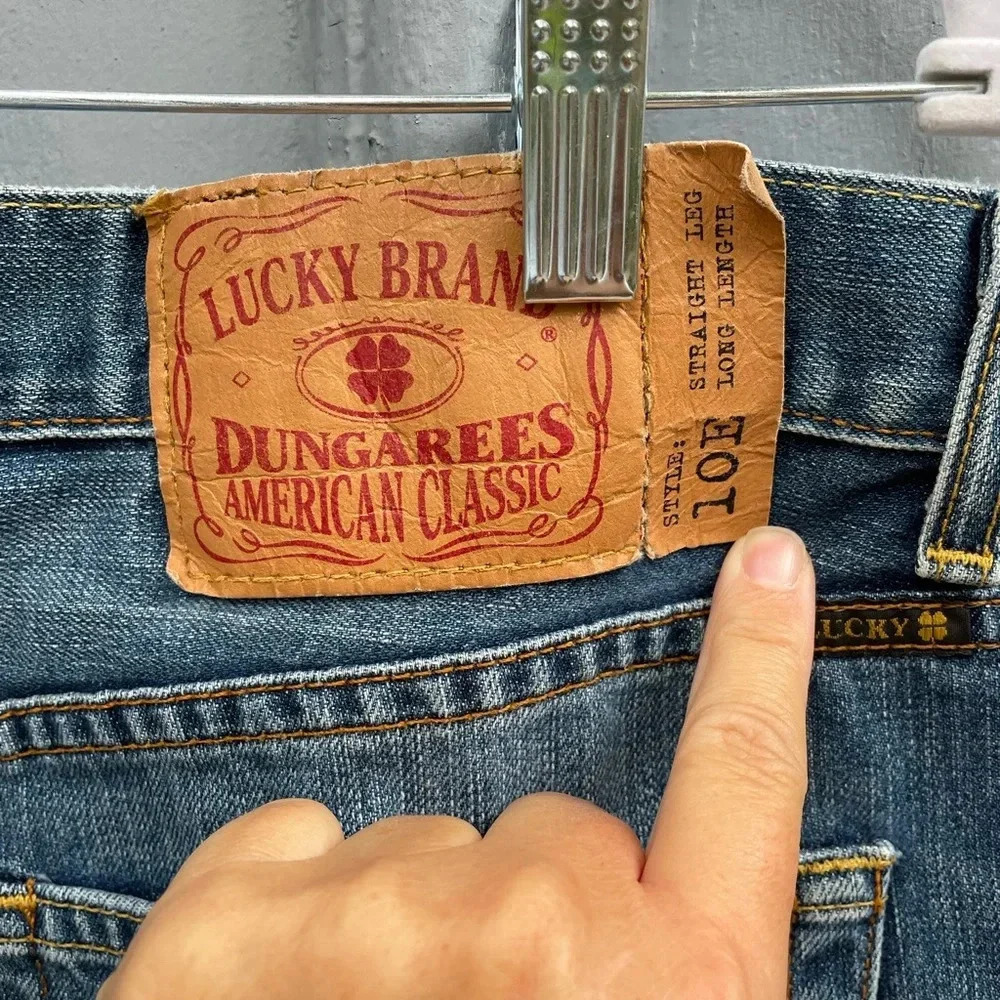 Lucky Brand 10E Straight Leg Denim Jeans, long length, size 36 - Picture 6 of 9